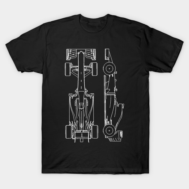 Formula blueprint T-Shirt by daviujin